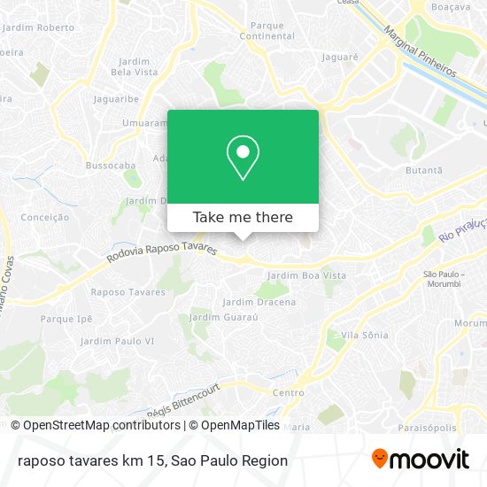 Mapa raposo tavares km 15