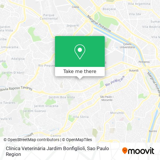 Clínica Veterinária Jardim Bonfiglioli map