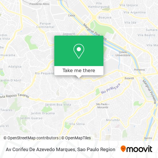 Av Corifeu De Azevedo Marques map