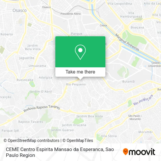 CEME Centro Espirita Mansao da Esperanca map