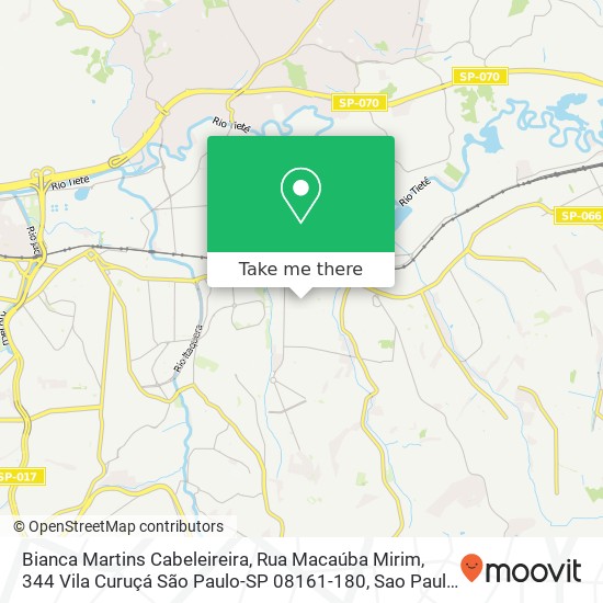 Bianca Martins Cabeleireira, Rua Macaúba Mirim, 344 Vila Curuçá São Paulo-SP 08161-180 map
