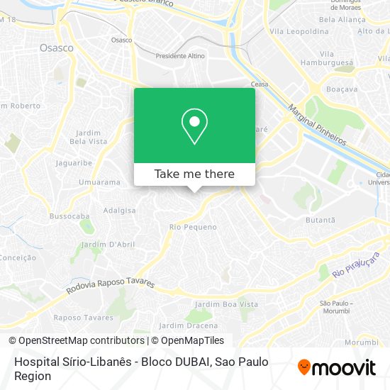 Hospital Sírio-Libanês - Bloco DUBAI map