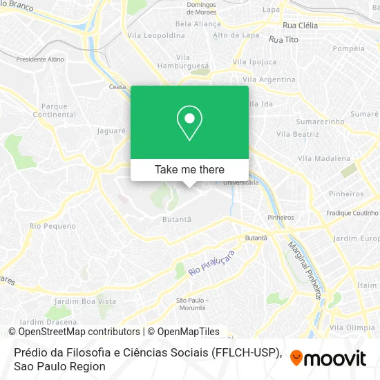 Prédio da Filosofia e Ciências Sociais (FFLCH-USP) map