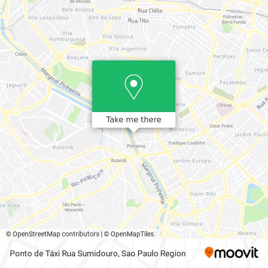 Ponto de Táxi Rua Sumidouro map