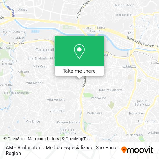 Mapa AME Ambulatório Médico Especializado