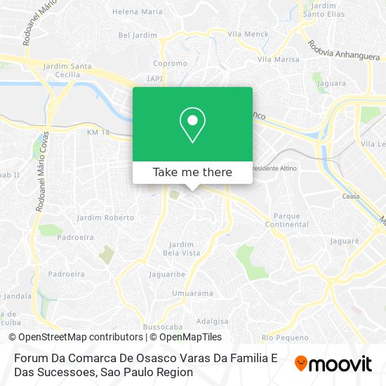 Forum Da Comarca De Osasco Varas Da Familia E Das Sucessoes map