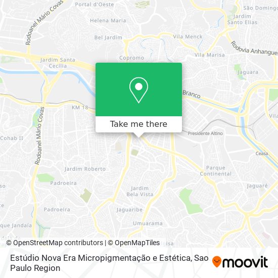 Mapa Estúdio Nova Era Micropigmentação e Estética