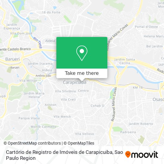 Cartório de Registro de Imóveis de Carapicuiba map