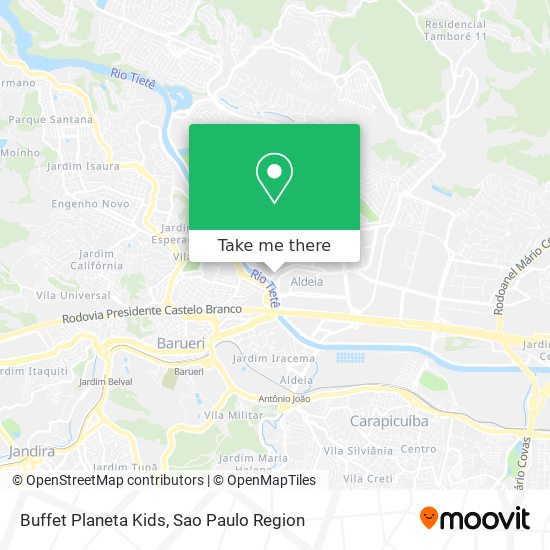 Buffet Planeta Kids map