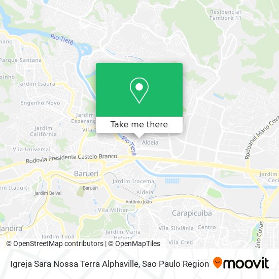 Igreja Sara Nossa Terra Alphaville map