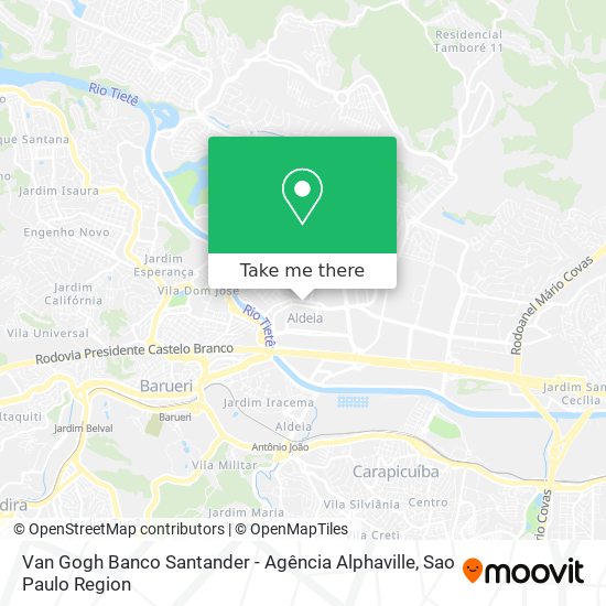 Mapa Van Gogh Banco Santander - Agência Alphaville