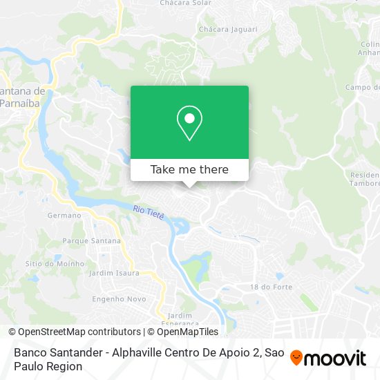 Mapa Banco Santander - Alphaville Centro De Apoio 2