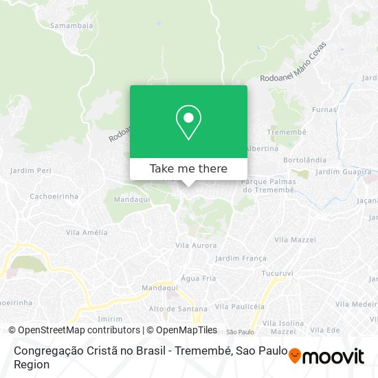 Mapa Congregação Cristã no Brasil - Tremembé