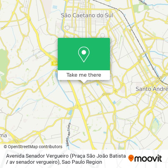 Avenida Senador Vergueiro (Praça São João Batista / av senador vergueiro) map