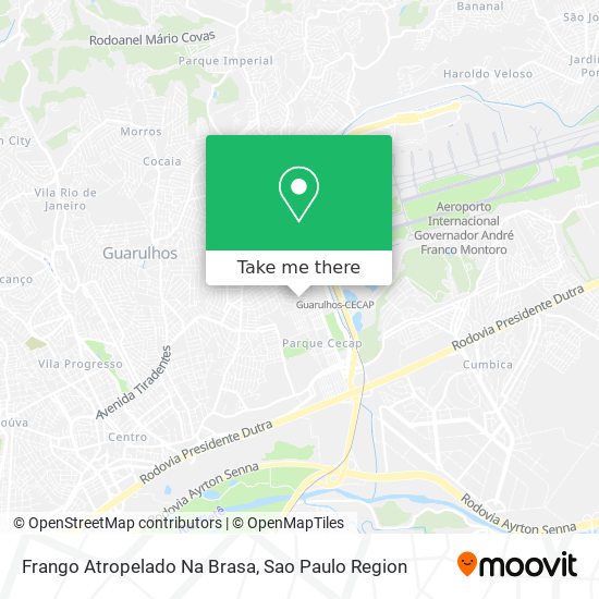 Frango Atropelado Na Brasa map