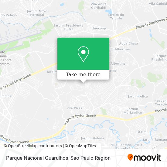 Parque Nacional Guarulhos map