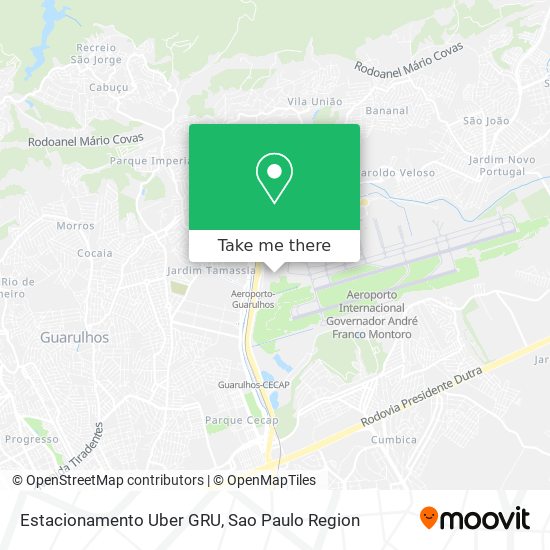 Mapa Estacionamento Uber GRU