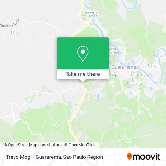 Trevo Mogi - Guararema map