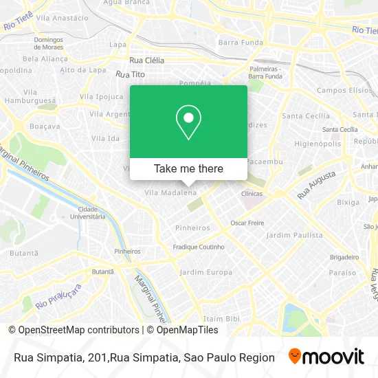 Rua Simpatia, 201,Rua Simpatia map