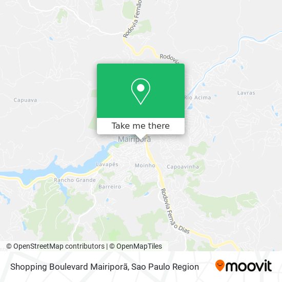 Shopping Boulevard Mairiporã map