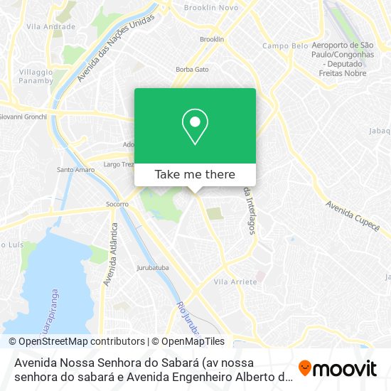 Mapa Avenida Nossa Senhora do Sabará