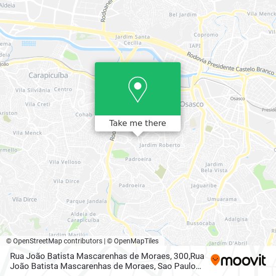 Mapa Rua João Batista Mascarenhas de Moraes, 300,Rua João Batista Mascarenhas de Moraes