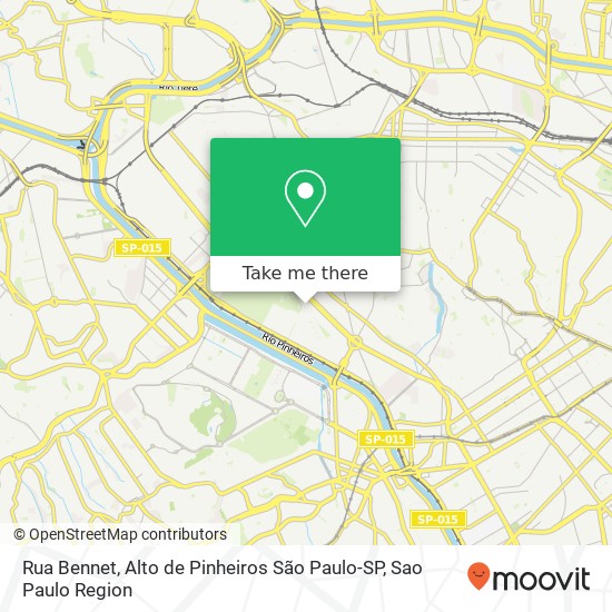 Rua Bennet, Alto de Pinheiros São Paulo-SP map