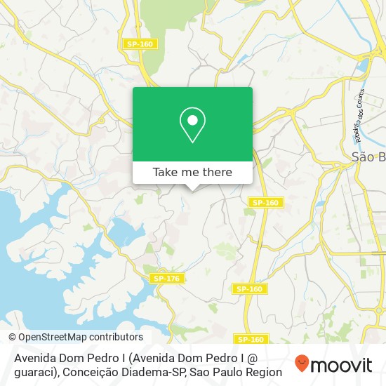 Mapa Avenida Dom Pedro I (Avenida Dom Pedro I @ guaraci), Conceição Diadema-SP
