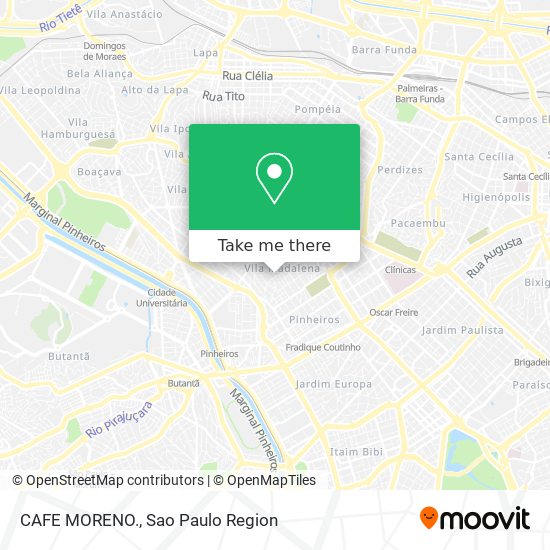 CAFE MORENO. map