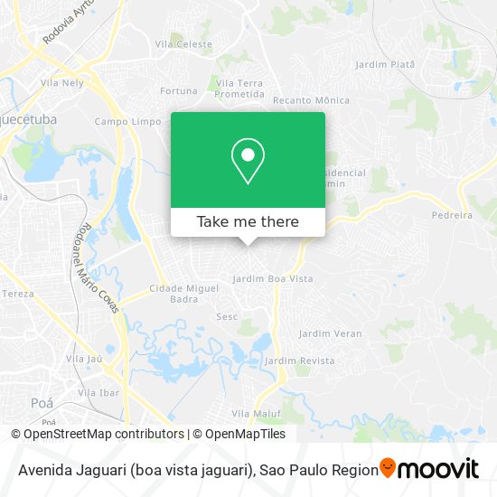 Avenida Jaguari (boa vista jaguari) map