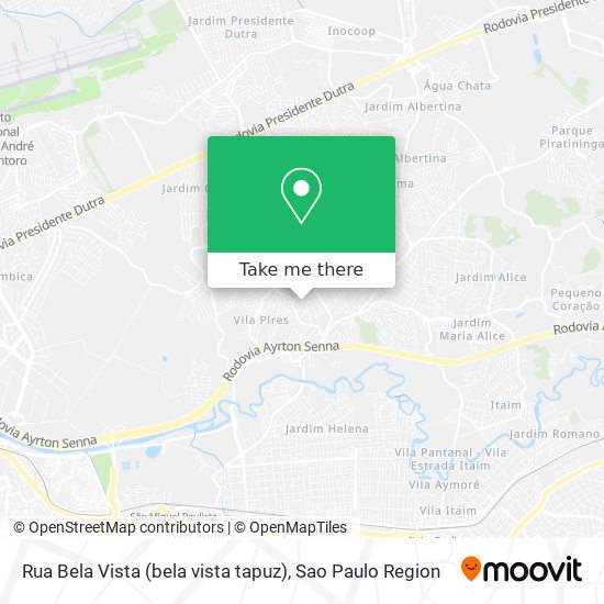 Rua Bela Vista (bela vista tapuz) map