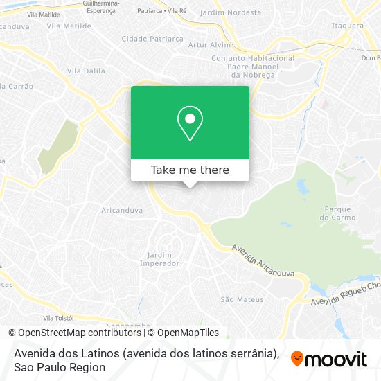 Avenida dos Latinos (avenida dos latinos serrânia) map