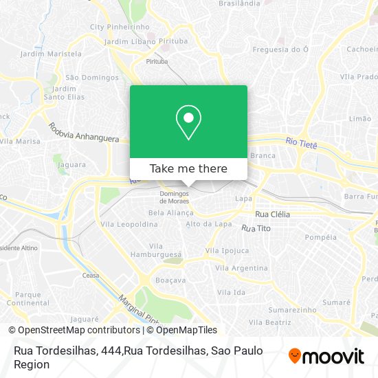 Mapa Rua Tordesilhas, 444,Rua Tordesilhas