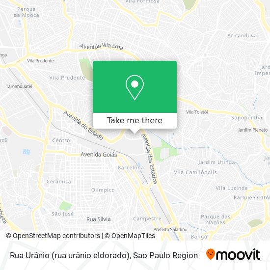Rua Urânio (rua urânio eldorado) map