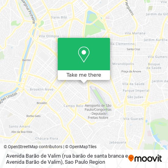 Mapa Avenida Barão de Valim (rua barão de santa branca e Avenida Barão de Valim)