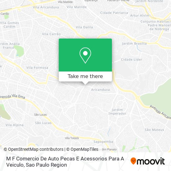 Mapa M F Comercio De Auto Pecas E Acessorios Para A Veiculo