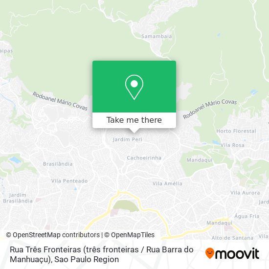 Rua Três Fronteiras (três fronteiras / Rua Barra do Manhuaçu) map