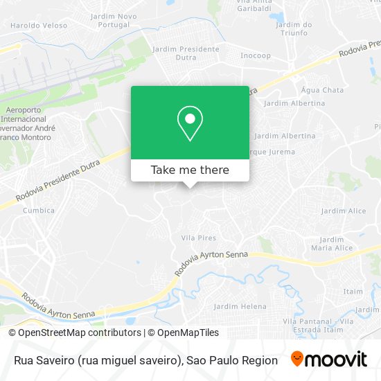 Rua Saveiro (rua miguel saveiro) map