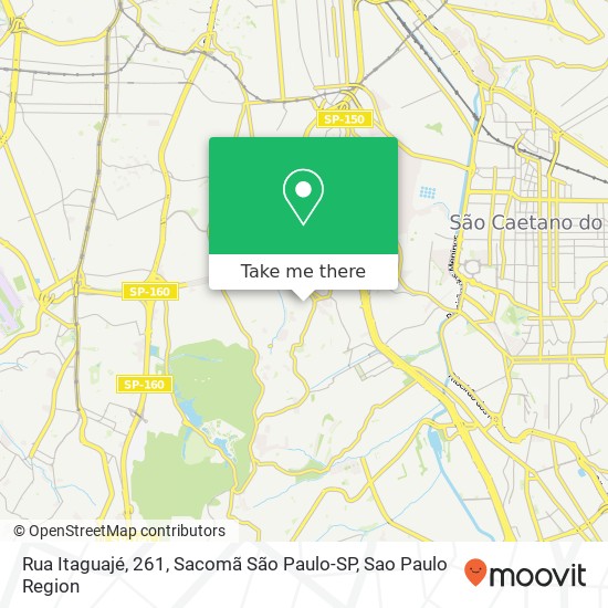 Mapa Rua Itaguajé, 261, Sacomã São Paulo-SP