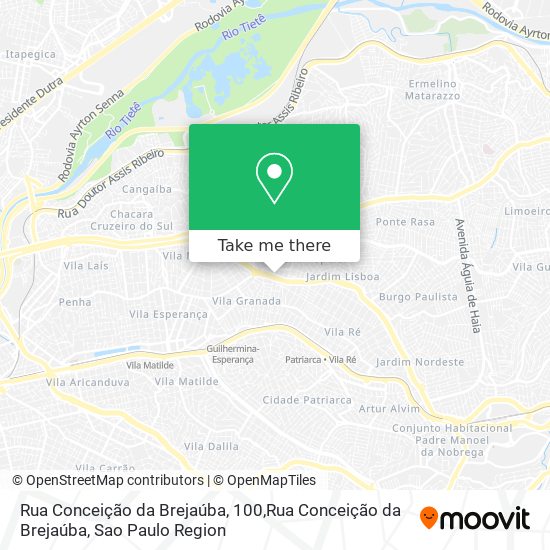 Rua Conceição da Brejaúba, 100,Rua Conceição da Brejaúba map