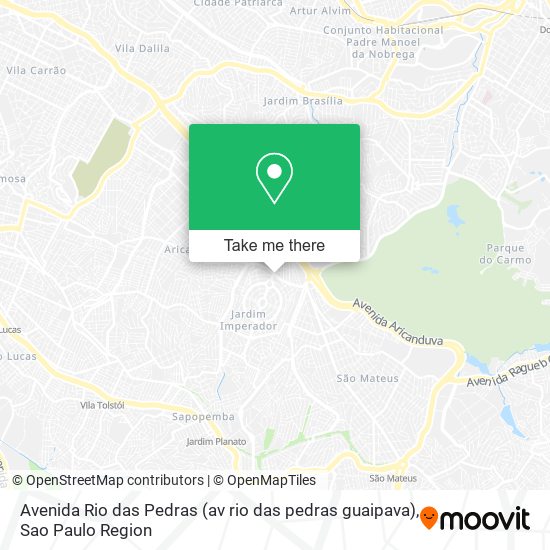 Mapa Avenida Rio das Pedras (av rio das pedras guaipava)