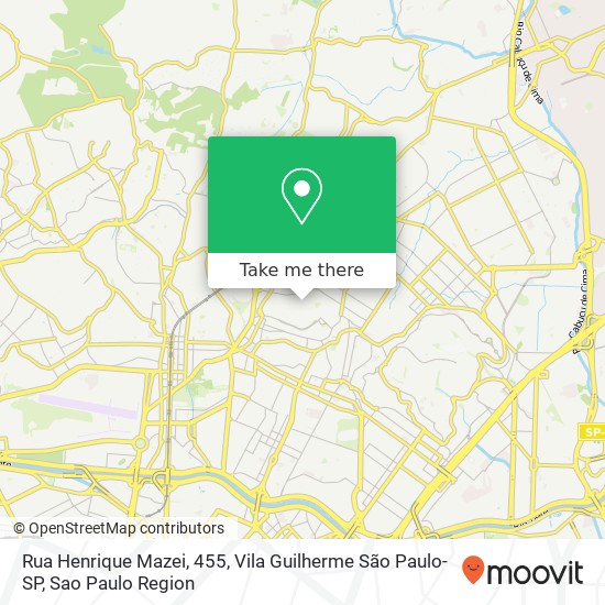 Mapa Rua Henrique Mazei, 455, Vila Guilherme São Paulo-SP