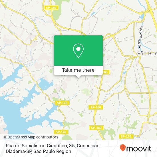 Rua do Socialismo Científico, 35, Conceição Diadema-SP map