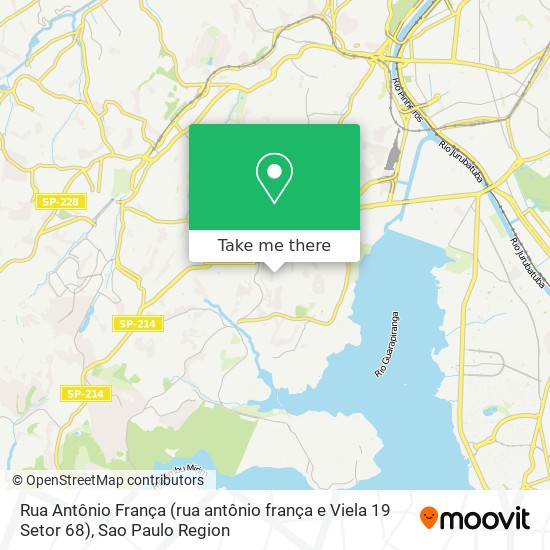 Mapa Rua Antônio França (rua antônio frança e Viela 19 Setor 68)