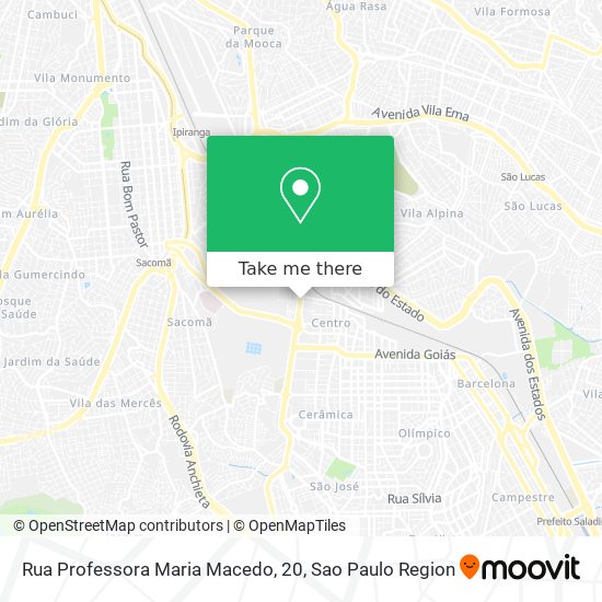 Mapa Rua Professora Maria Macedo, 20
