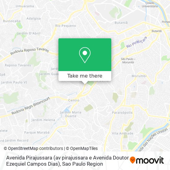 Mapa Avenida Pirajussara (av pirajussara e Avenida Doutor Ezequiel Campos Dias)