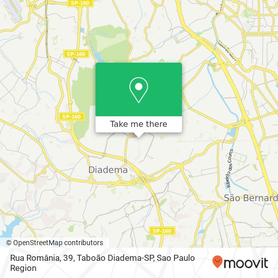 Rua România, 39, Taboão Diadema-SP map