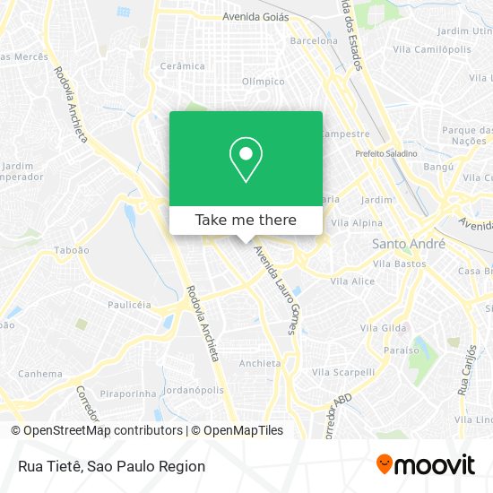 Mapa Rua Tietê