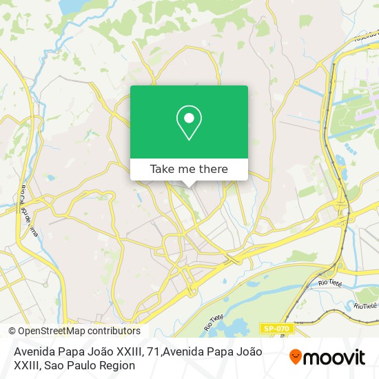 Mapa Avenida Papa João XXIII, 71,Avenida Papa João XXIII