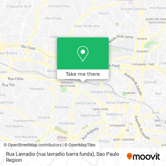 Rua Lavradio (rua lavradio barra funda) map